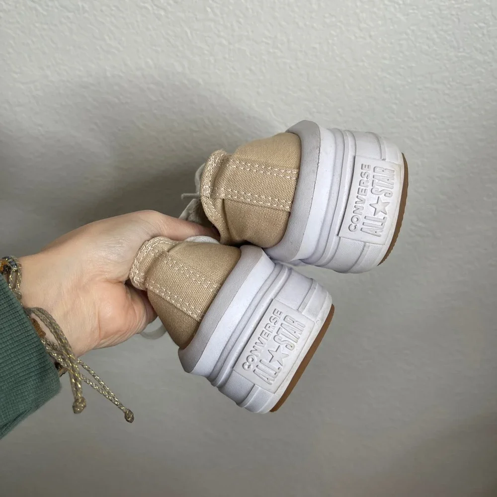Converse Chuck Taylor All Star Move Platform Sneakers Beige Womens 7 - Picture 6 of 6